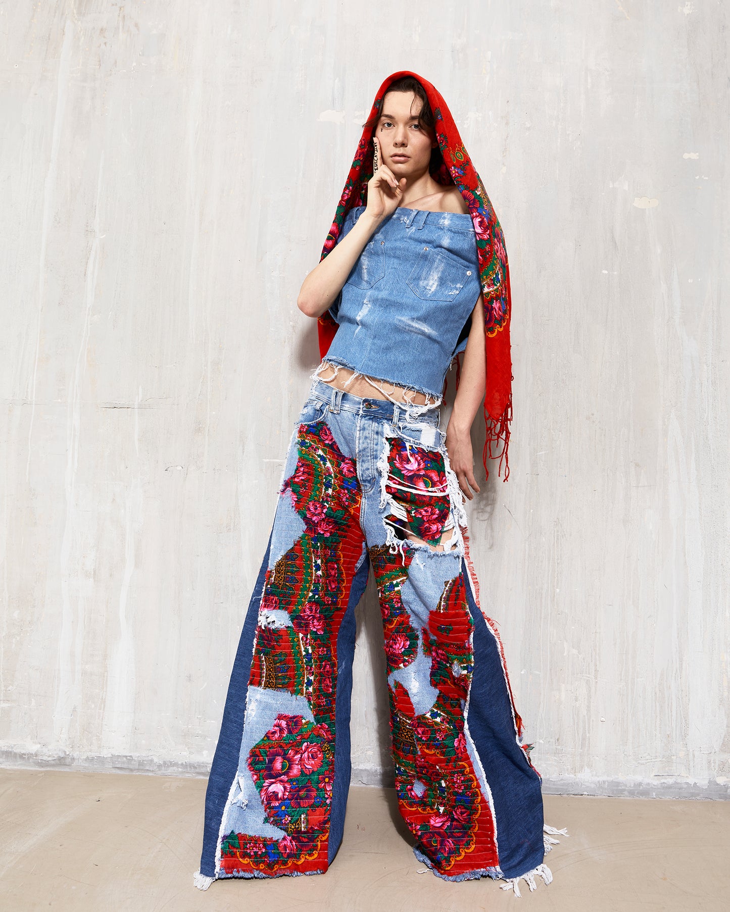 Red Batic Jeans