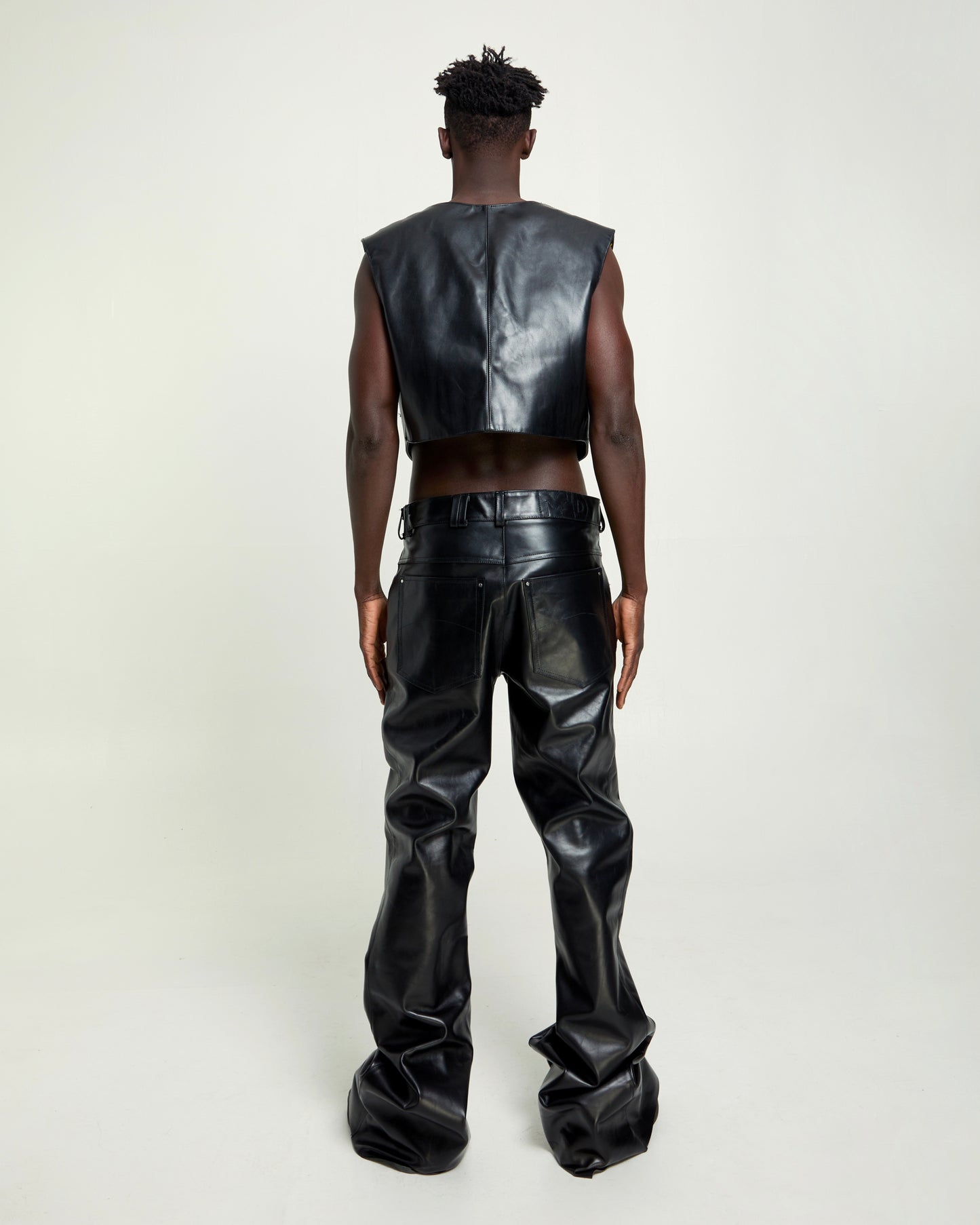 Embroidered Leather Pants
