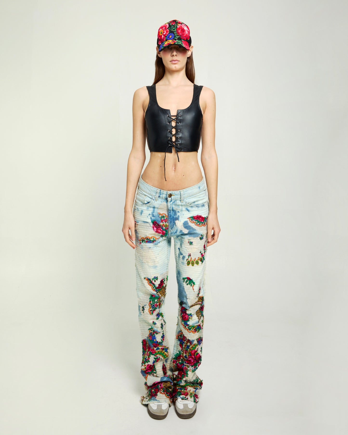 White Batic Jeans