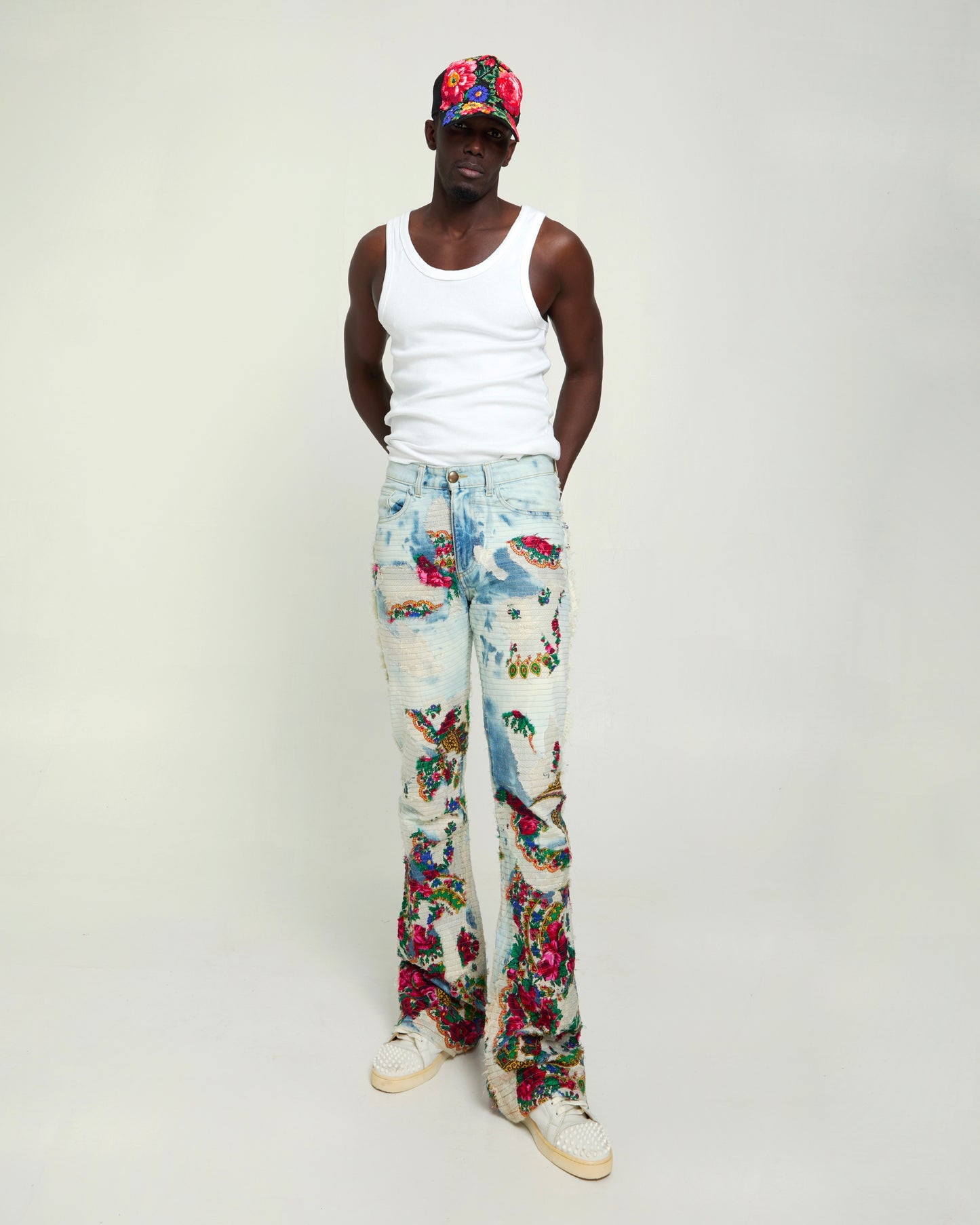 White Batic Jeans