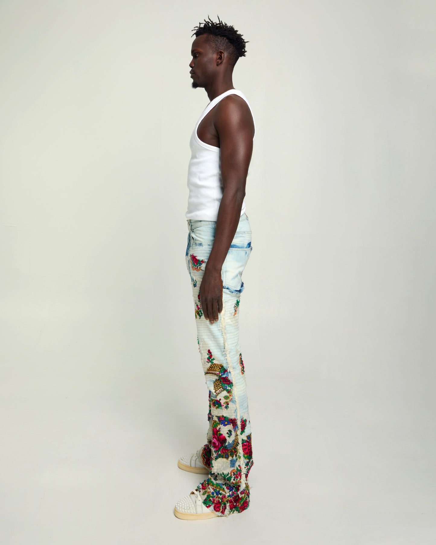 White Batic Jeans