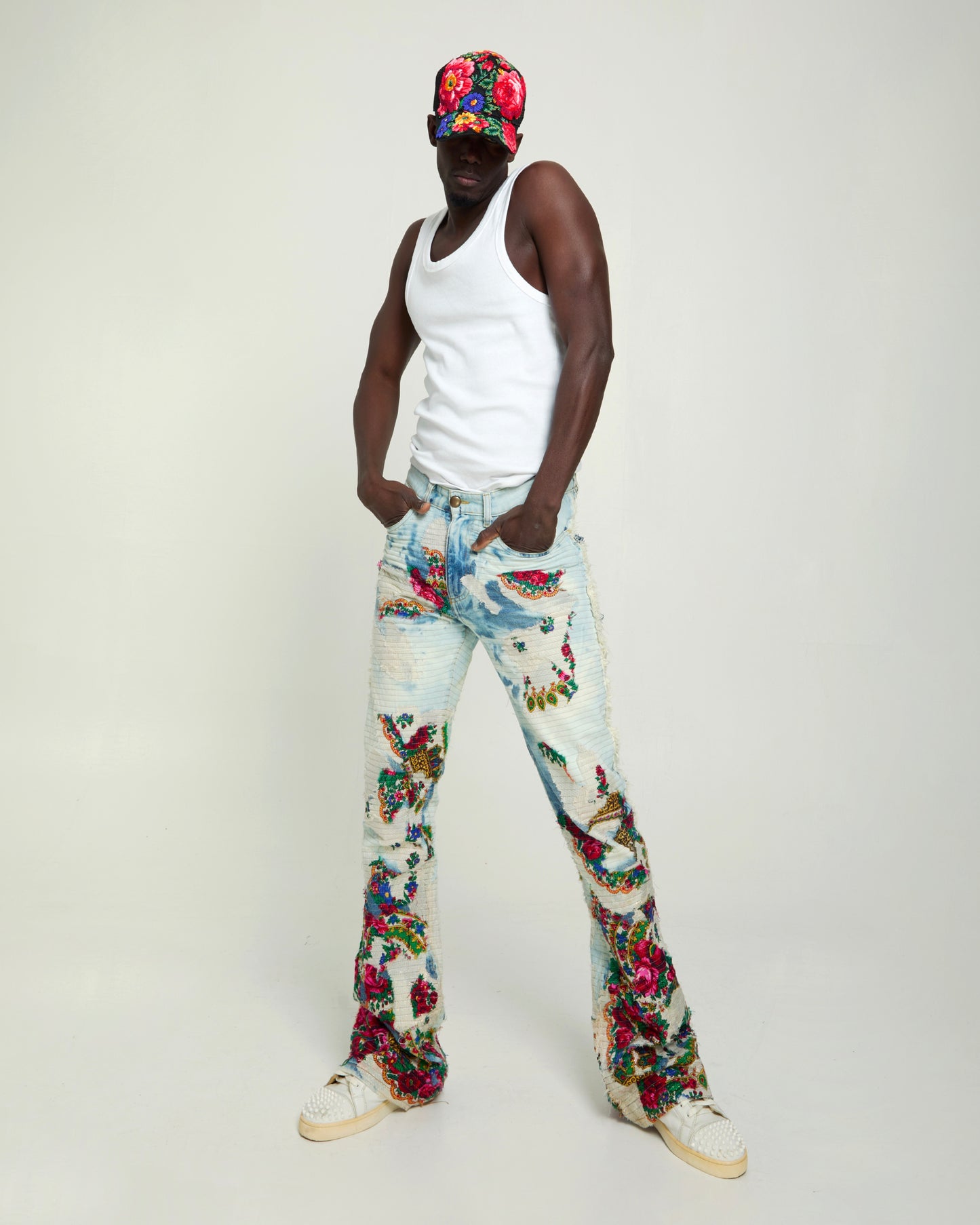 White Batic Jeans