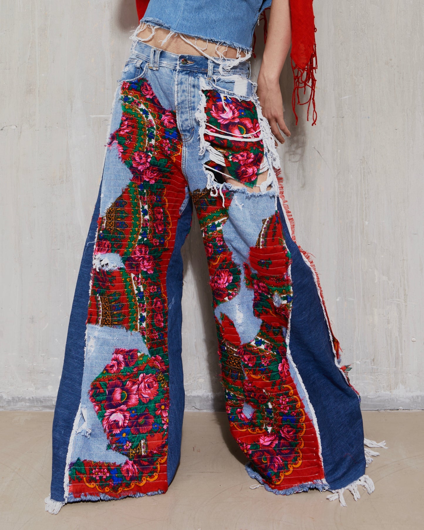 Red Batic Jeans