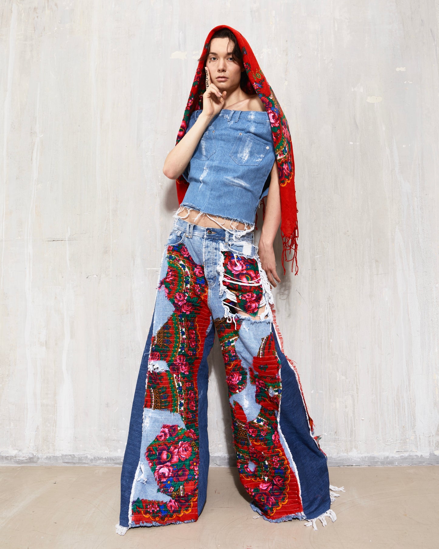Red Batic Jeans