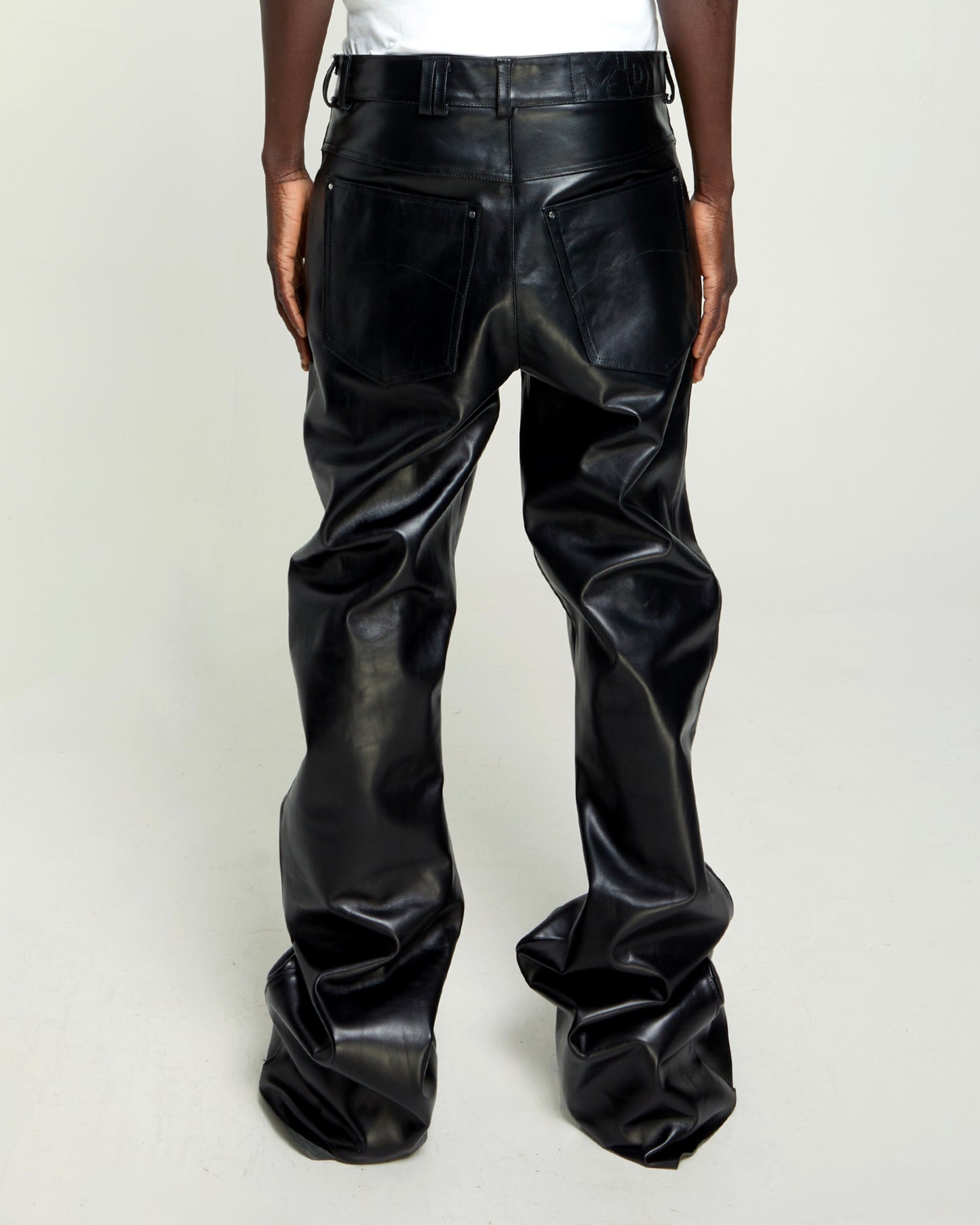 Embroidered Leather Pants