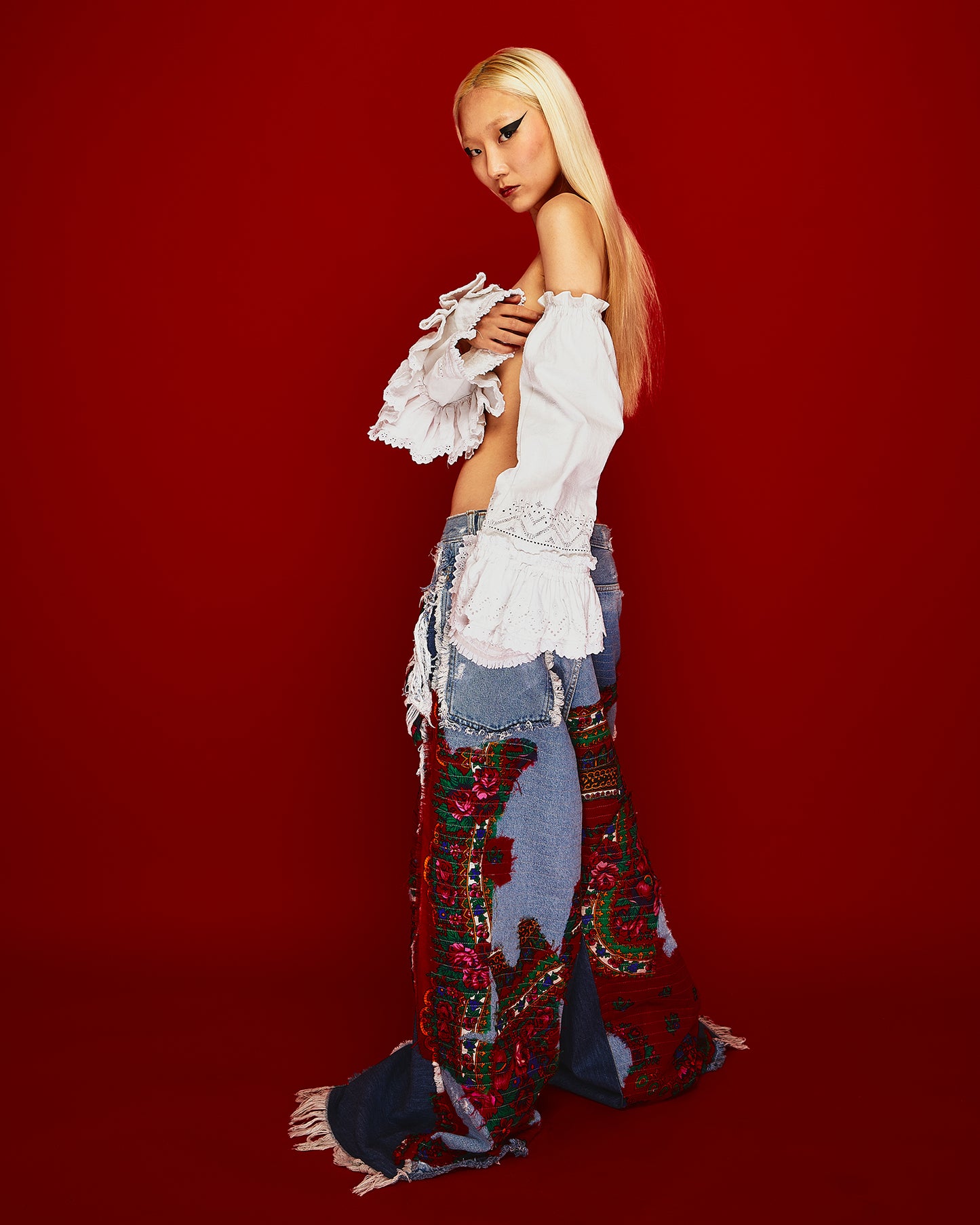 Red Batic Jeans