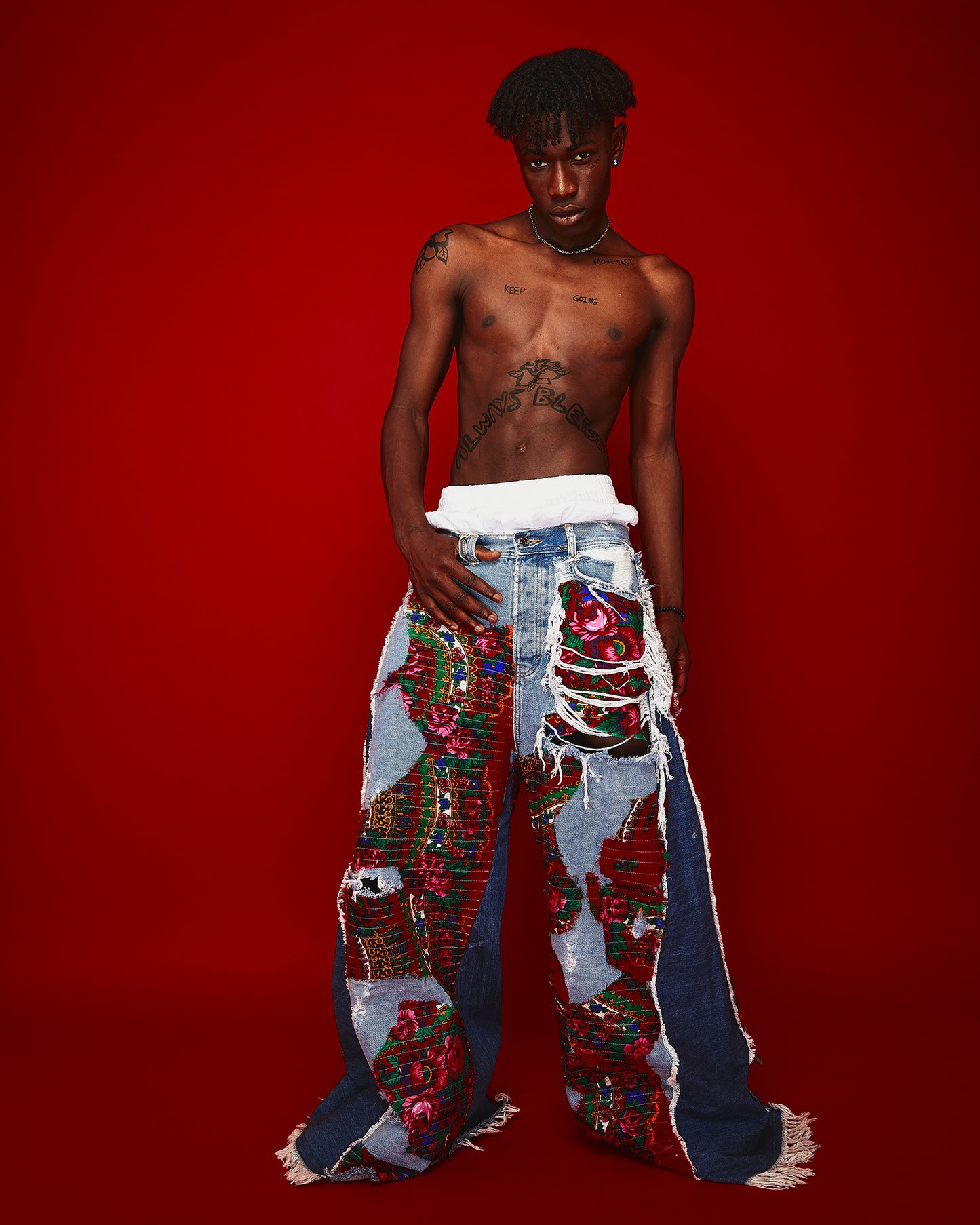Red Batic Jeans